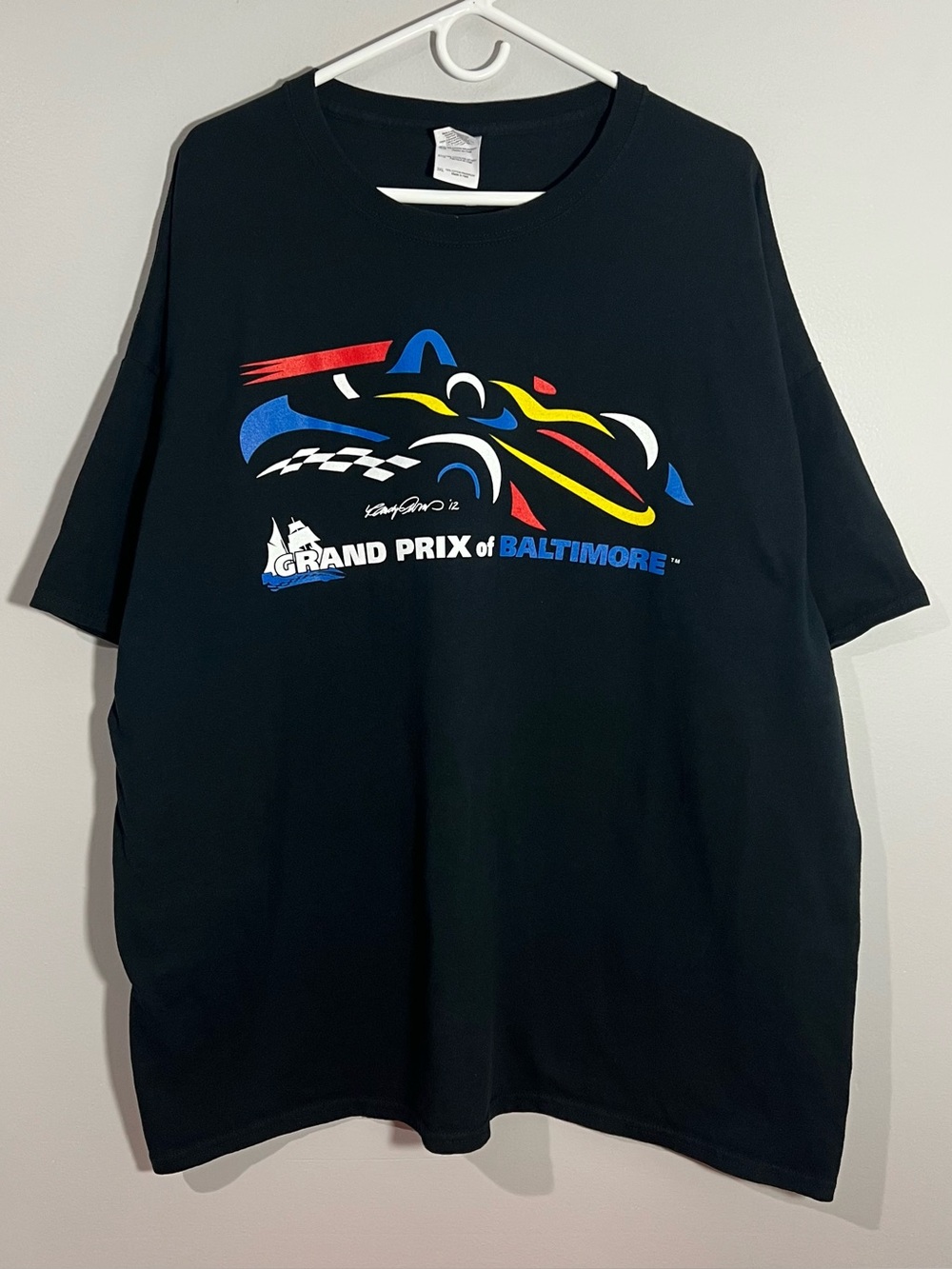 Grand Prix Of Baltimore Cars Black Multi Color Short Sleeve T-Shirt Mens 3XL